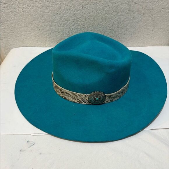 Charlie 1 Horse Turquoise White Sands Felt Hat size M - Picture 2 of 12